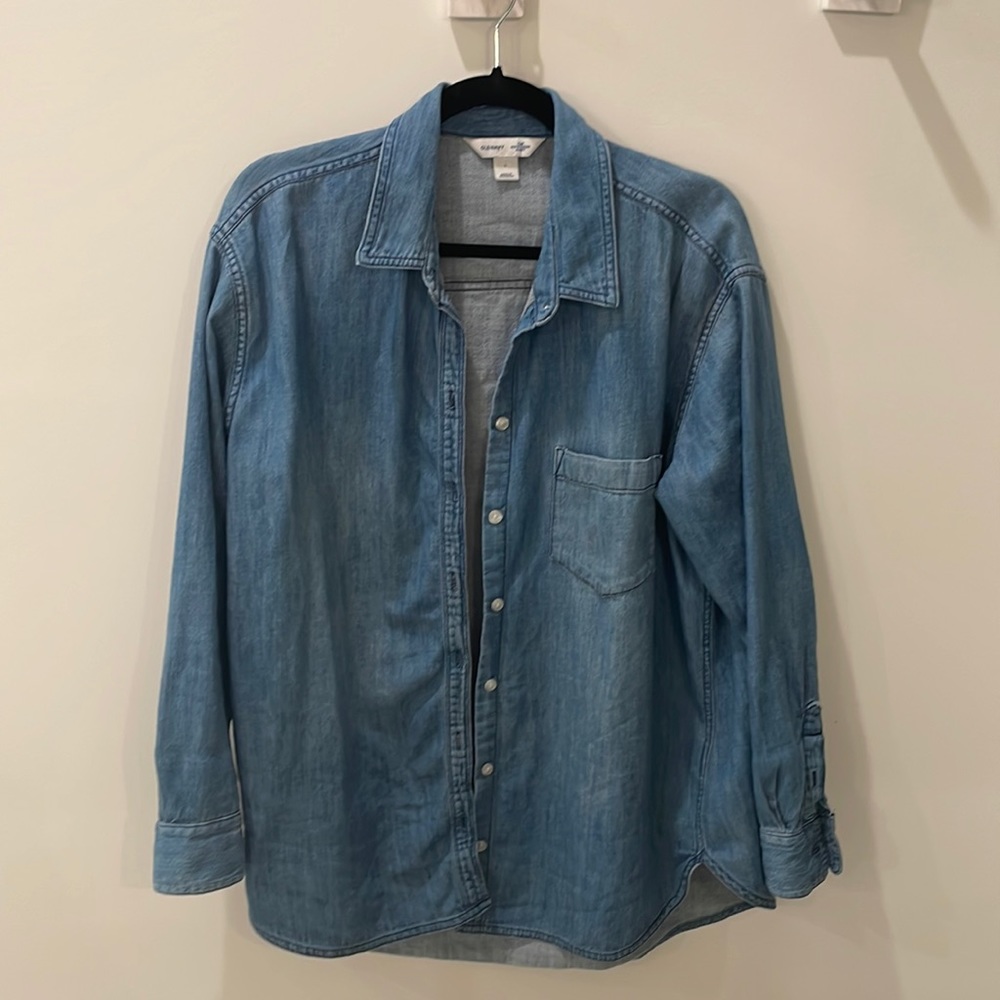 Jean shirt.